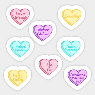 Cute Tropes Loveheart Sticker Pack Sticker